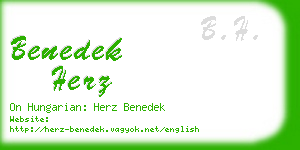 benedek herz business card